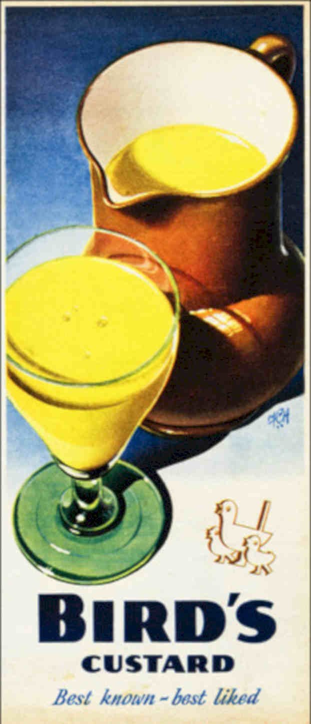 Birds Custard Poster Vintage Retro Advert Poster A4 Photo Print