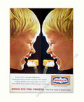 Birds Eye Fish Vintage Retro Advert Poster A4 Photo Print