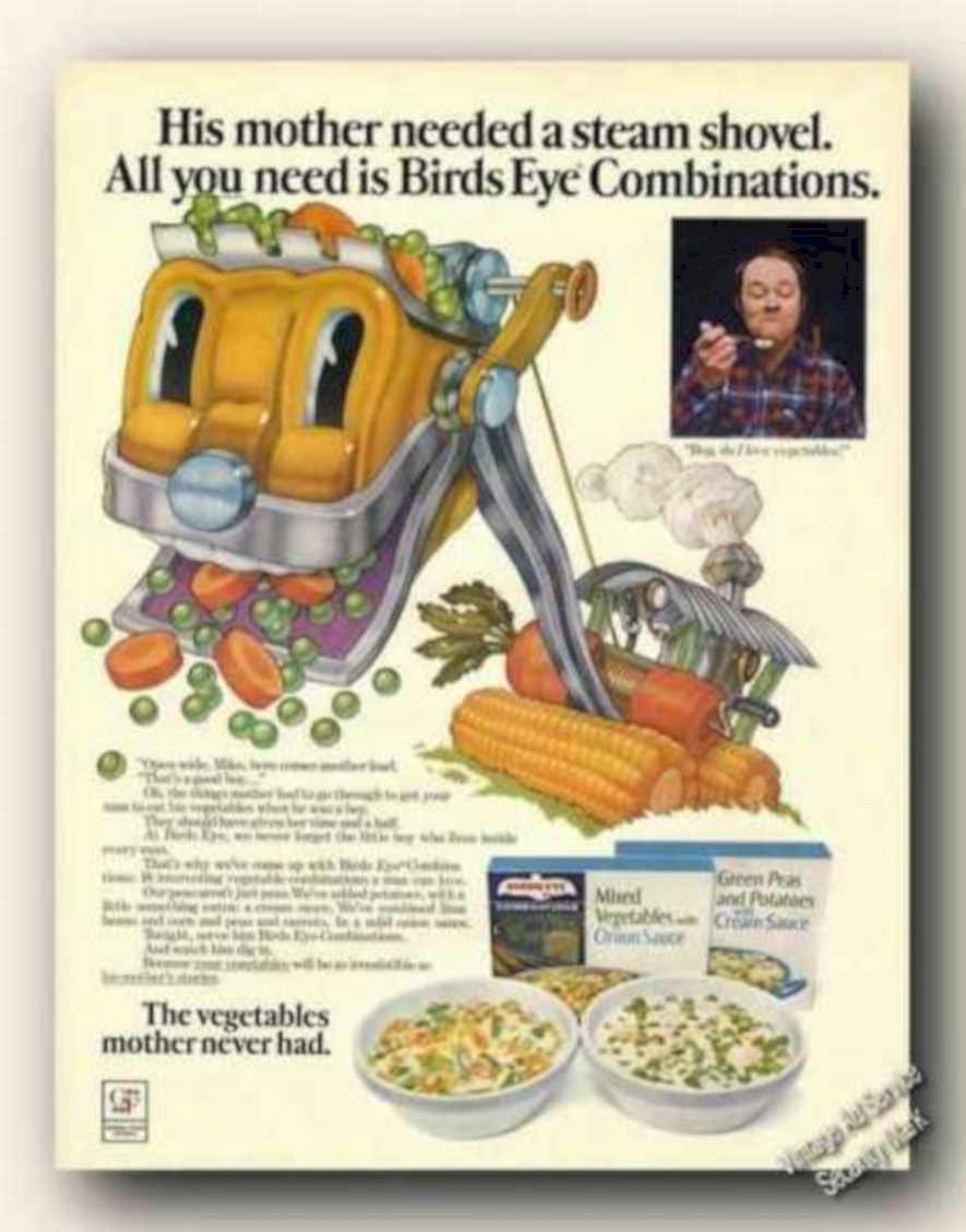 Birds Eye Vegetables Vintage Retro Advert Ads A4 Photo Print