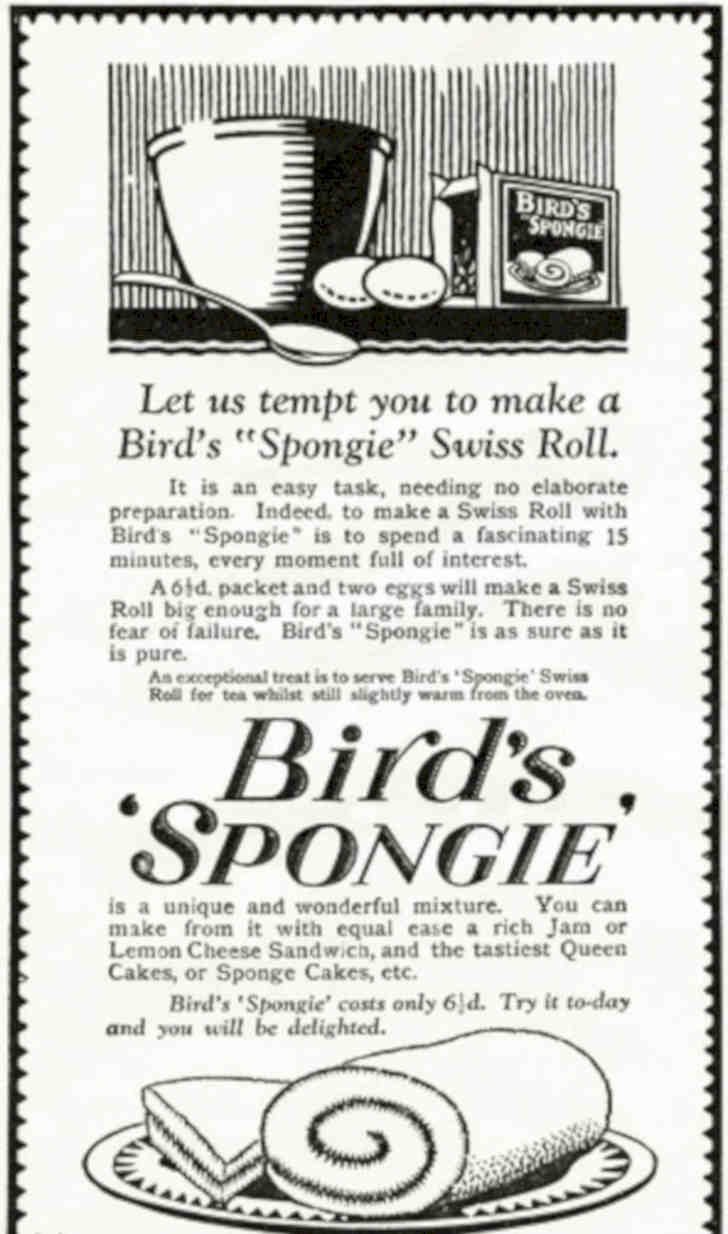 Birds Spongie Rolls Vintage Retro Advert Poster A4 Photo Print