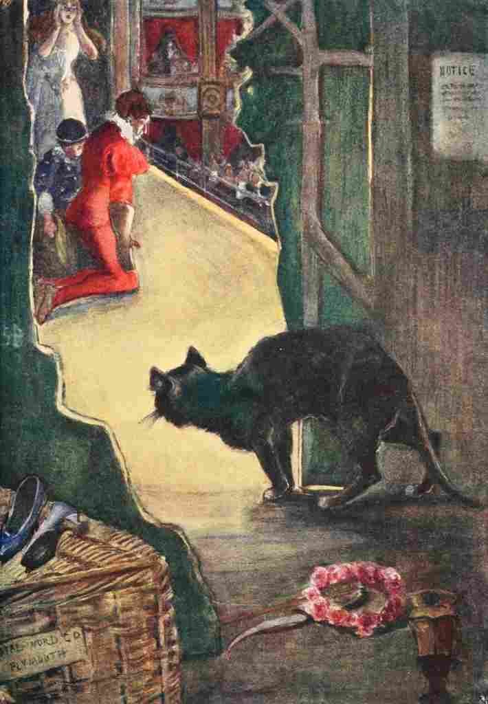 Birkenruth Adolphe 1905 Black cat brings good luck to theatre A4 Photo Print