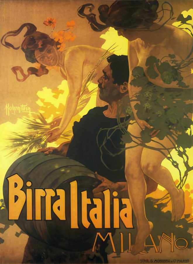 Birra Italia Vintage Advert A4 Photo Print