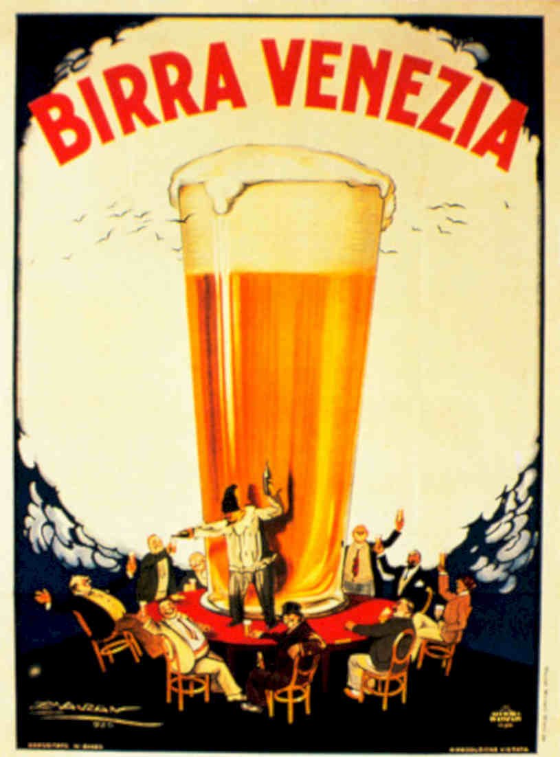 Birra Venezia Poster Vintage Retro Advert Poster A4 Photo Print