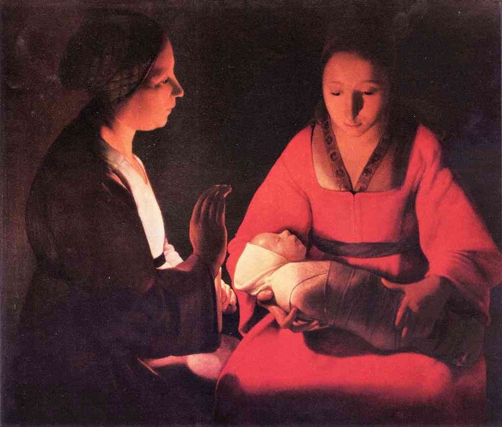 Birth Of Christ La Tour A4 Photo Print
