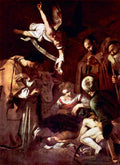 Birth Of Christ With Saint Lawrence And Saint Francis Caravaggio A4 Photo Print