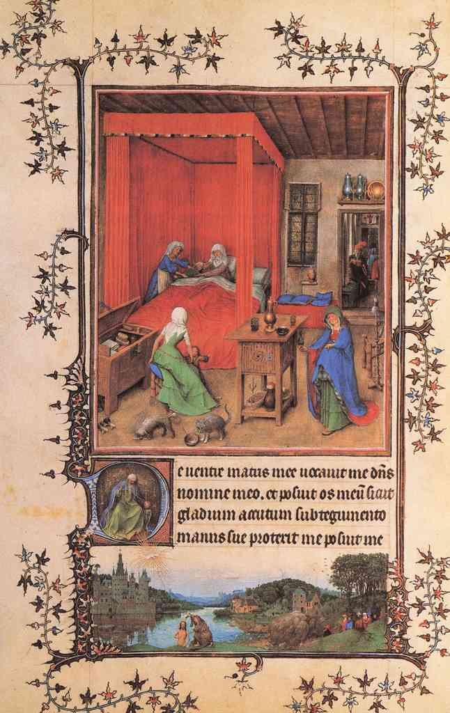 Birth Of The Baptist Jan Van Eyck A4 Photo Print