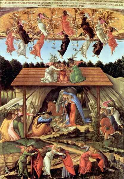 Birth of Christ Mystic birth by Botticelli A4 Photo Print