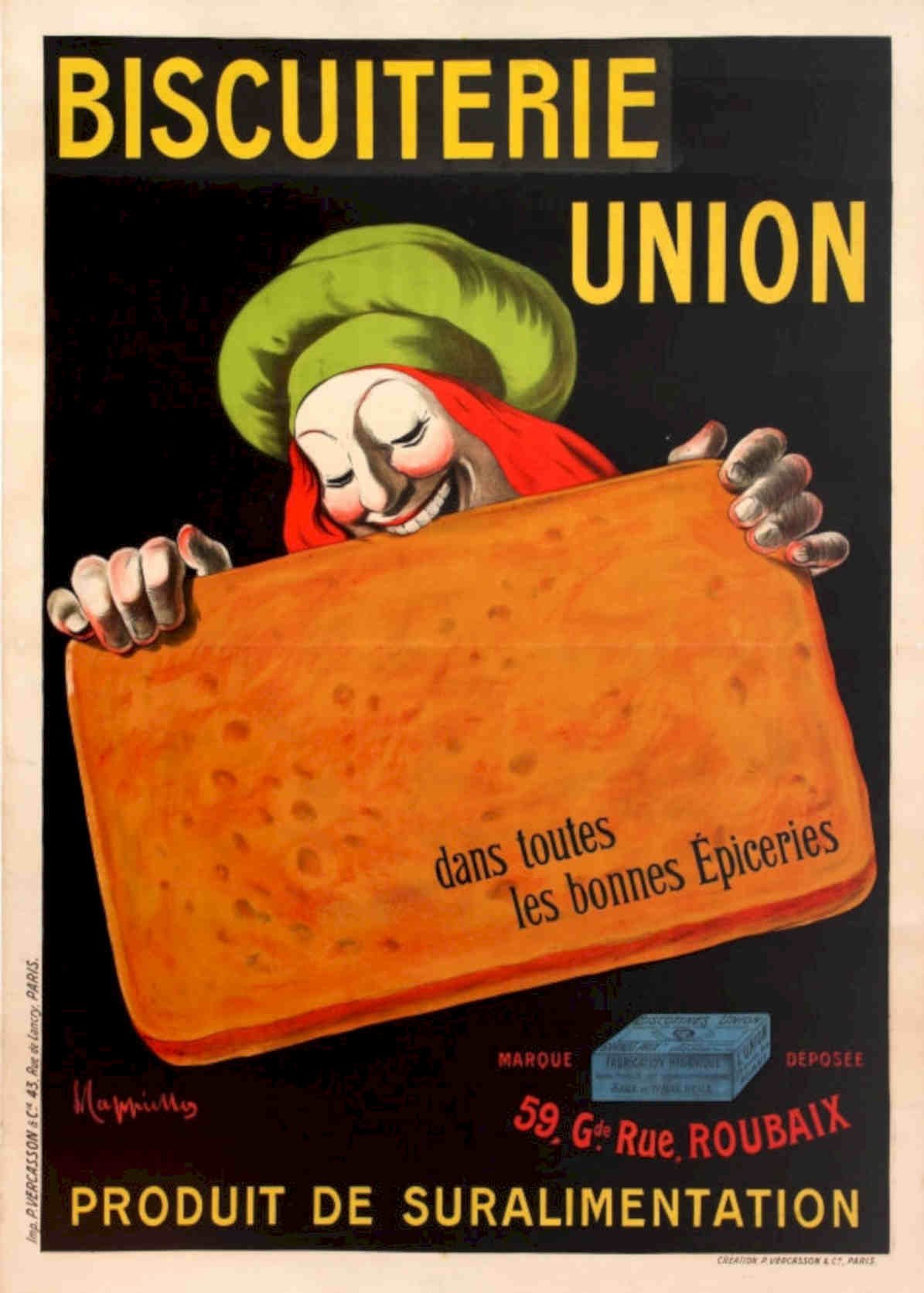Bisciterie Union Bread Vintage Retro Advert Poster A4 Photo Print