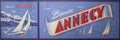 Biscuits Annecy Sailboats Vintage Retro Advert Poster A4 Photo Print