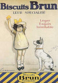 Biscuits Brun Girl 2 Vintage Retro Advert Ads A4 Photo Print