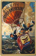 Biscuits Hot Balloon Vintage Retro Advert Ads A4 Photo Print