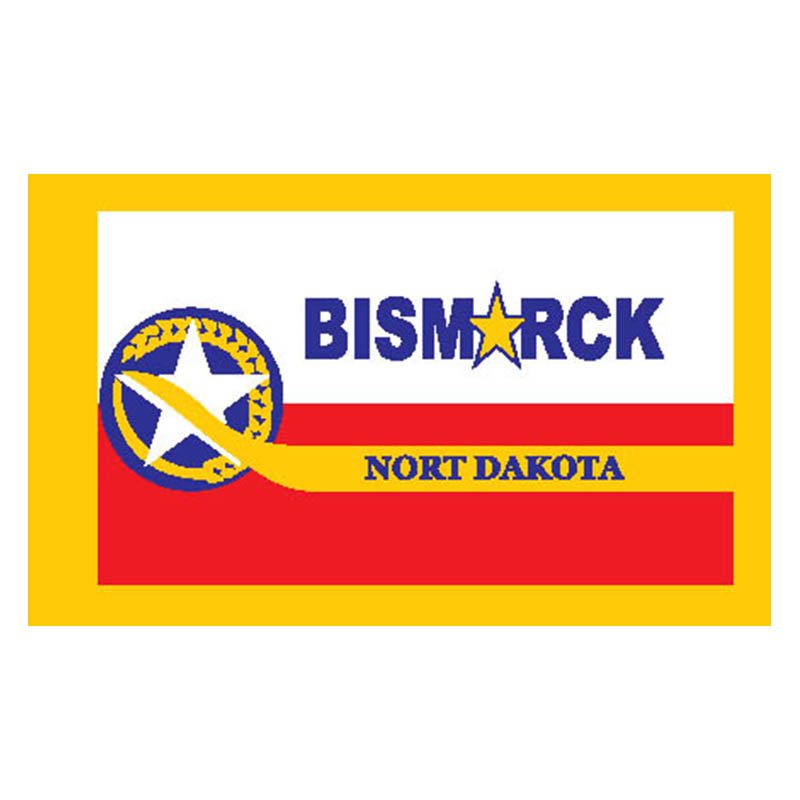 Bismarck City Flag N6356 A4 Photo Print
