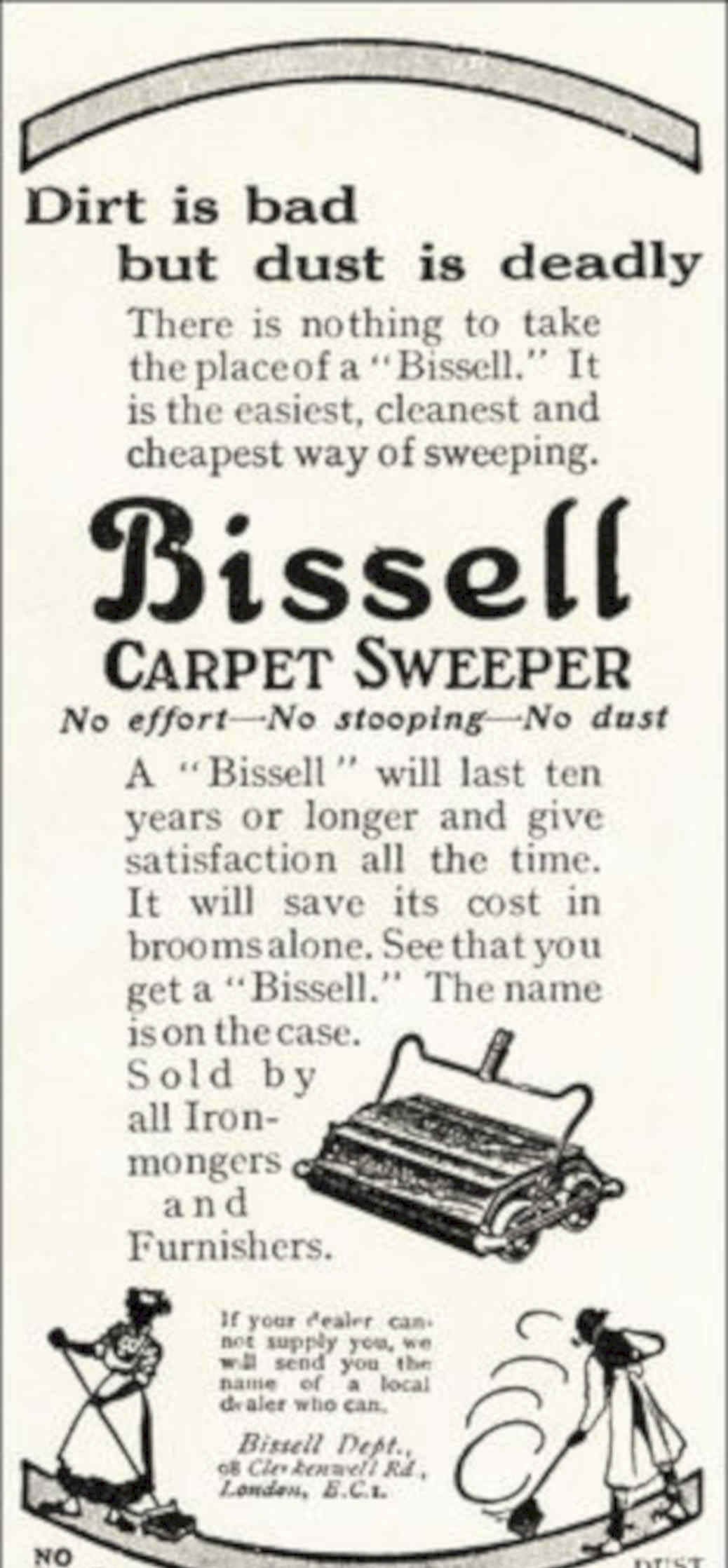 Bissell Carpet Sweeper Vintage Retro Advert Poster A4 Photo Print