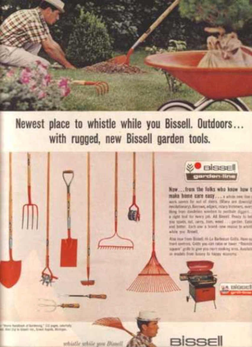 Bissell Garden Tools Vintage Retro Advert Ads A4 Photo Print