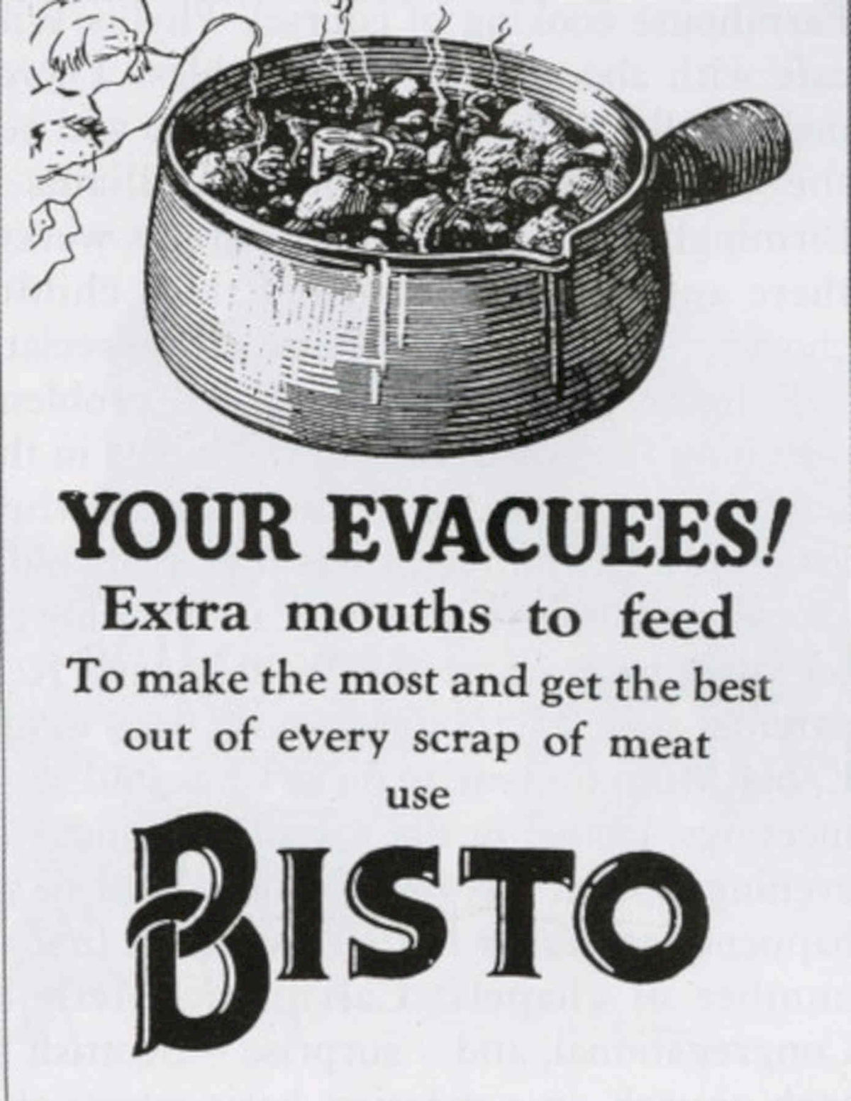 Bisto Stew Pot 1940s Vintage Retro Advert Poster
