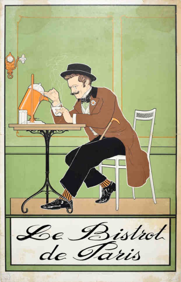 Bistro Paris Sewing Vintage Retro Advert Poster A4 Photo Print