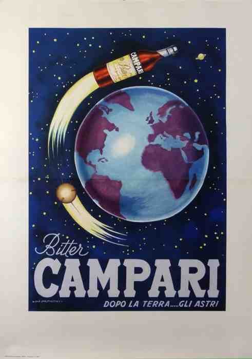 Bitter Campari Dolo La Terra Poster Nanni Vintage Advert A4 Photo Print
