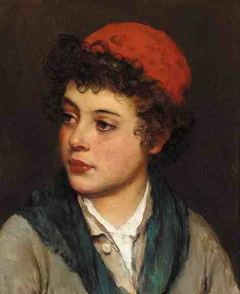 Blaas Eugen Von Portrait Of A Boy A4 Photo Print