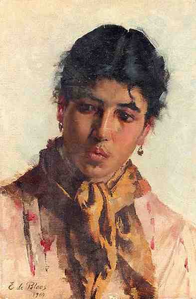 Blaas Eugen Von Portrait Of A Woman A4 Photo Print
