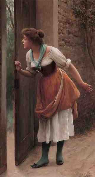 Blaas Eugen Von The Eavesdropper A4 Photo Print