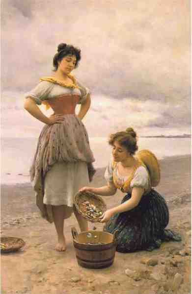 Blaas Eugene De Gathering Shells A4 Photo Print