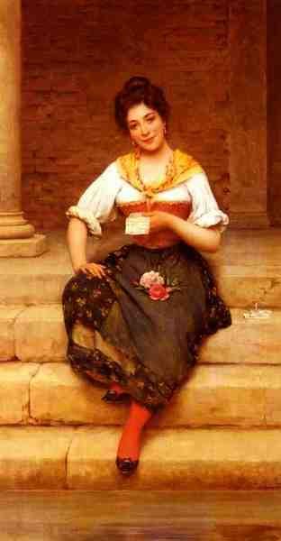 Blaas Eugene De The Love Letter A4 Photo Print