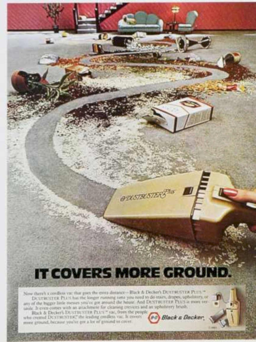 Black Decker Dustbuster Vintage Retro Advert Ads A4 Photo Print