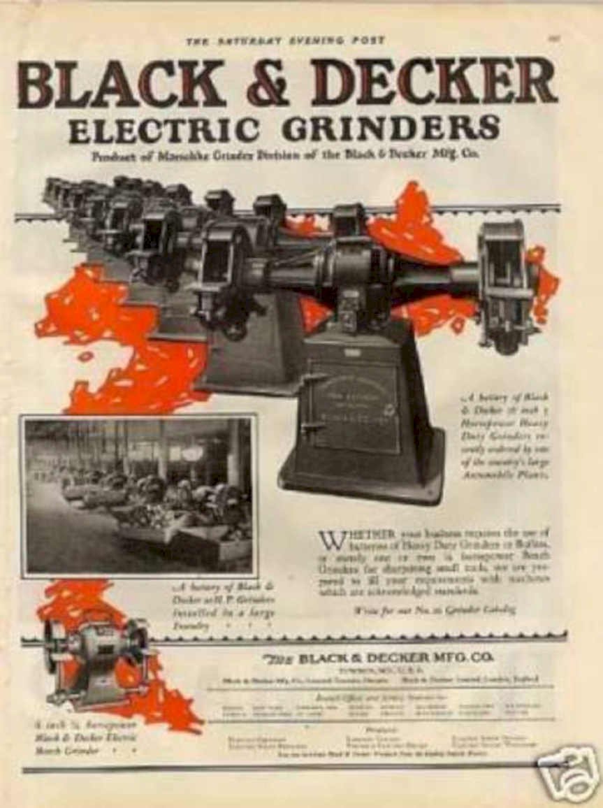 Black Decker Grinders Vintage Retro Advert Ads A4 Photo Print