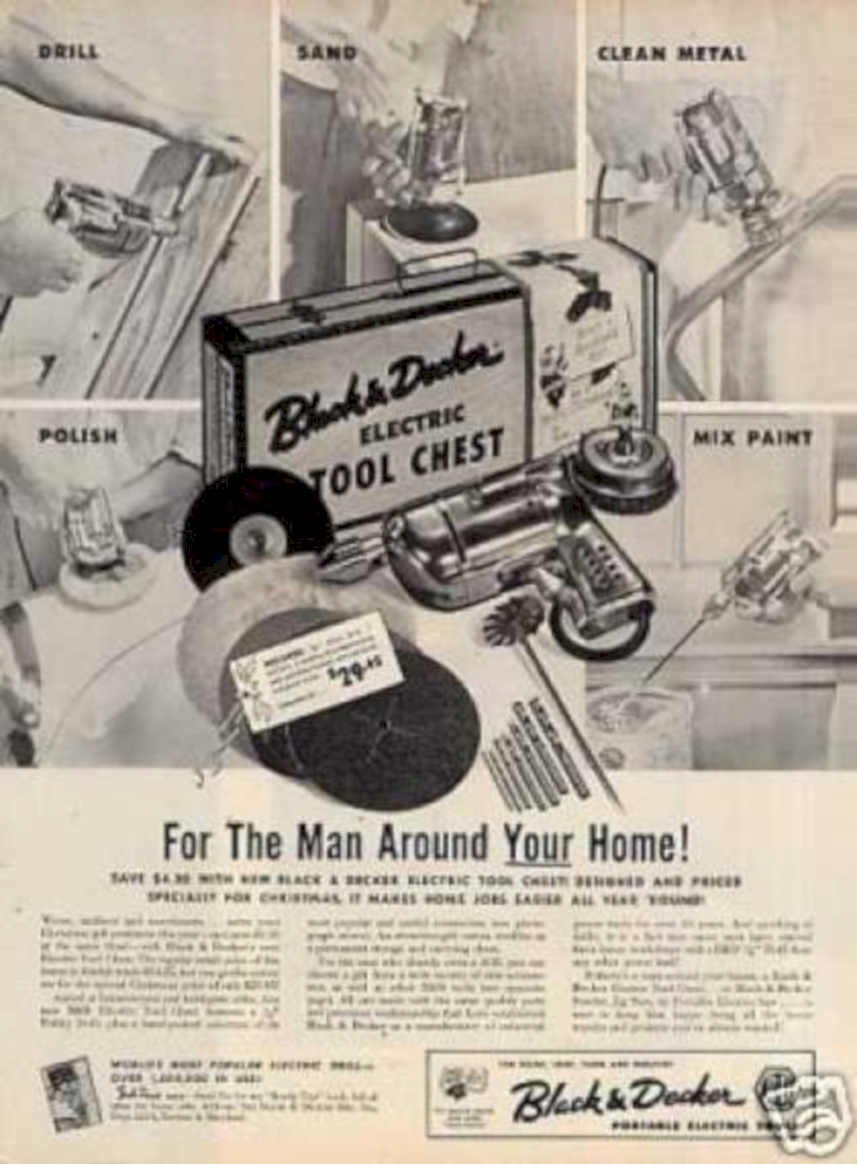 Black Decker Tool Vintage Retro Advert Ads A4 Photo Print