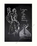 Black Dress Caron Vintage Retro Advert Poster A4 Photo Print