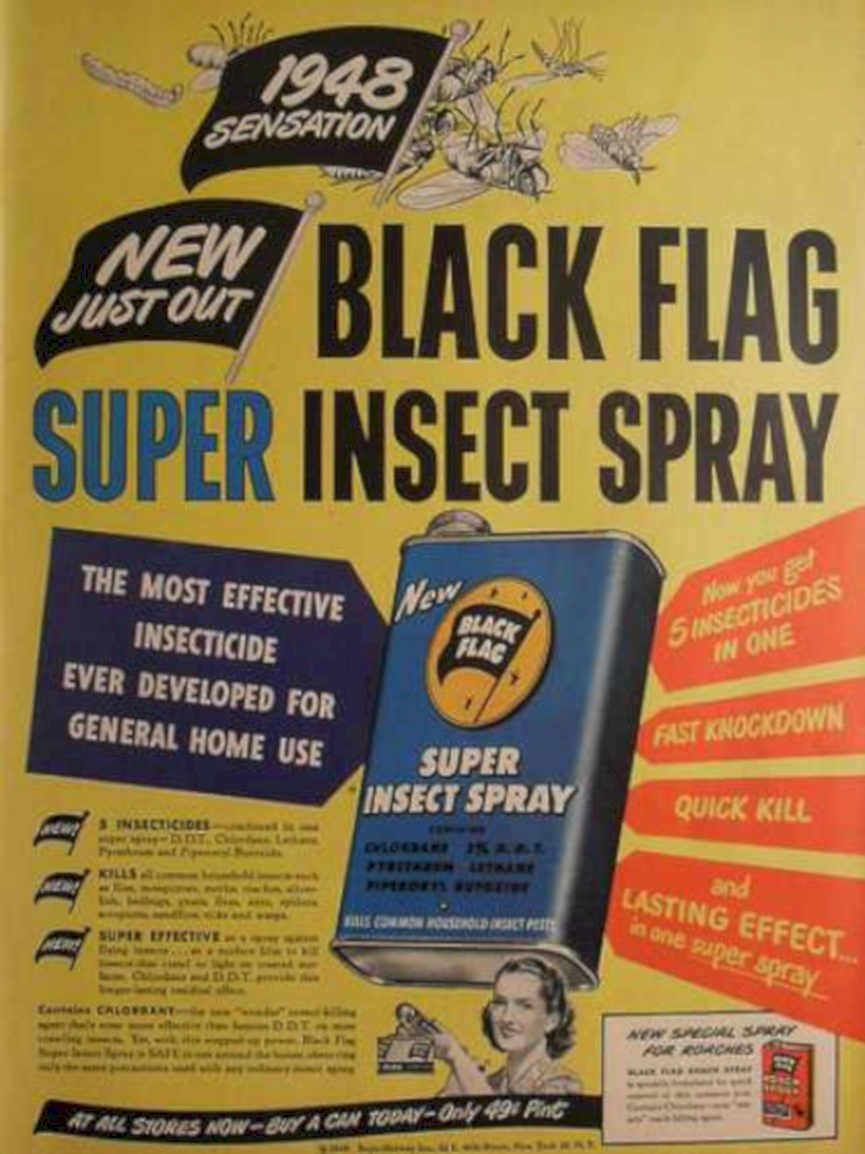 Black Flag Spray Vintage Retro Advert Ads A4 Photo Print
