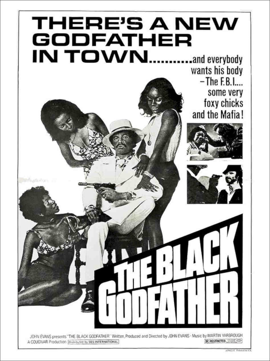 Black Godfather Movie Poster Vintage Retro Advert Poster A4 Photo Print