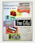 Black Green Tea Vintage Retro Advert Poster A4 Photo Print