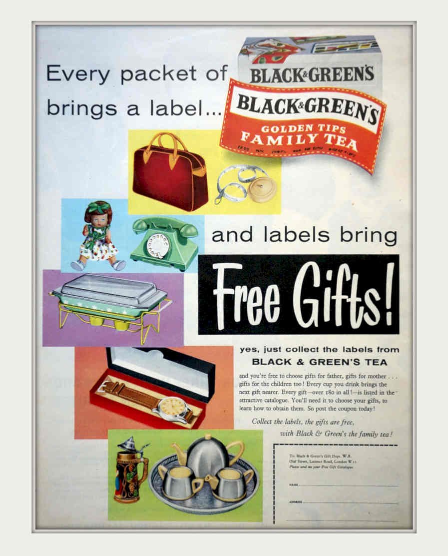 Black Green Tea Vintage Retro Advert Poster A4 Photo Print