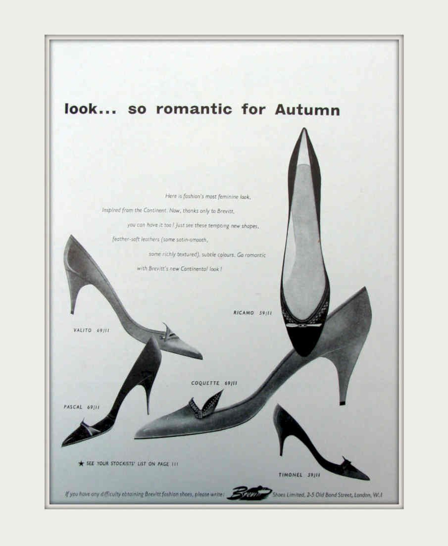 Black Heels Brevitt Vintage Retro Advert Poster A4 Photo Print