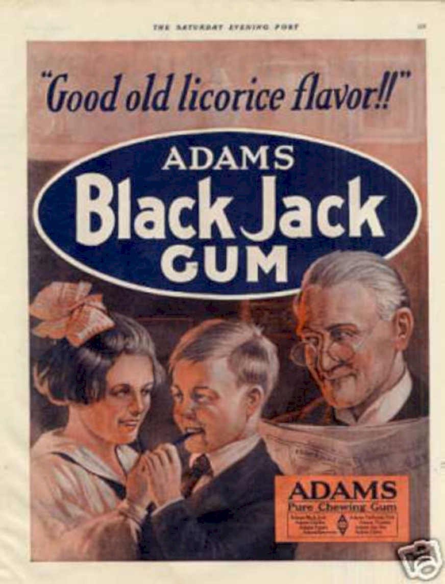 Black Jack Gum 1 Vintage Retro Advert Ads A4 Photo Print