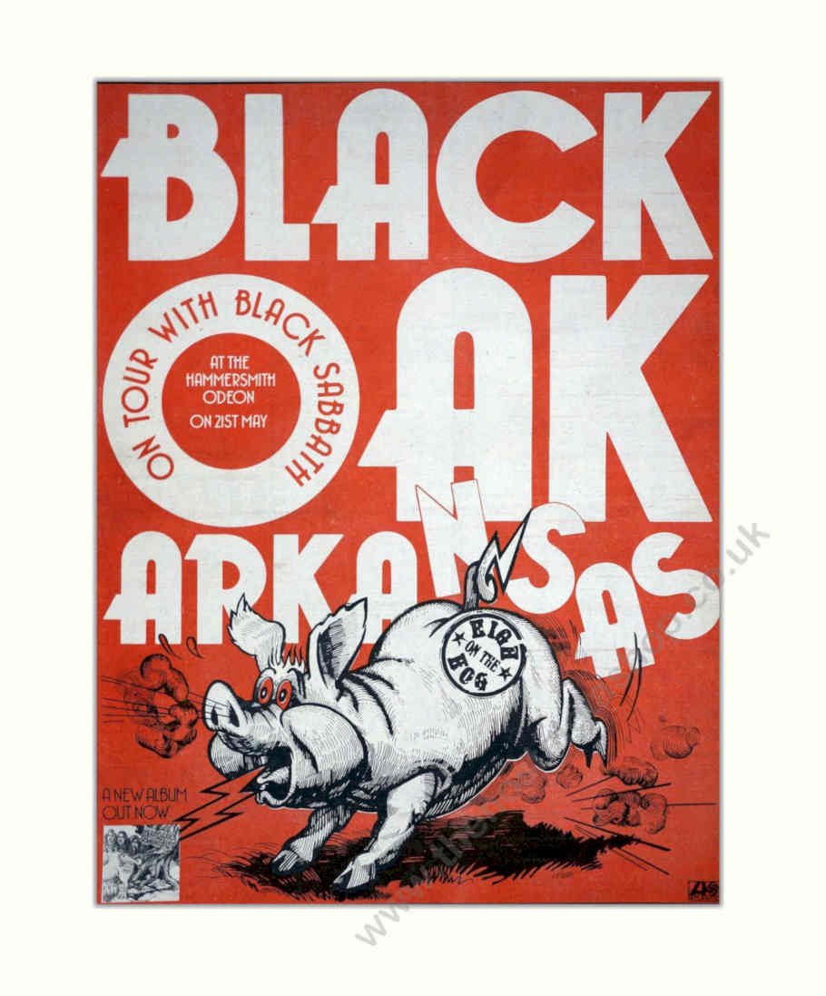 Black Sabbath Arkansas Vintage Retro Advert Poster A4 Photo Print