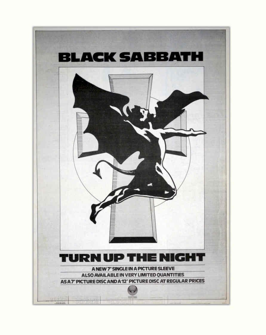 Black Sabbath Poster Vintage Retro Advert Poster A4 Photo Print
