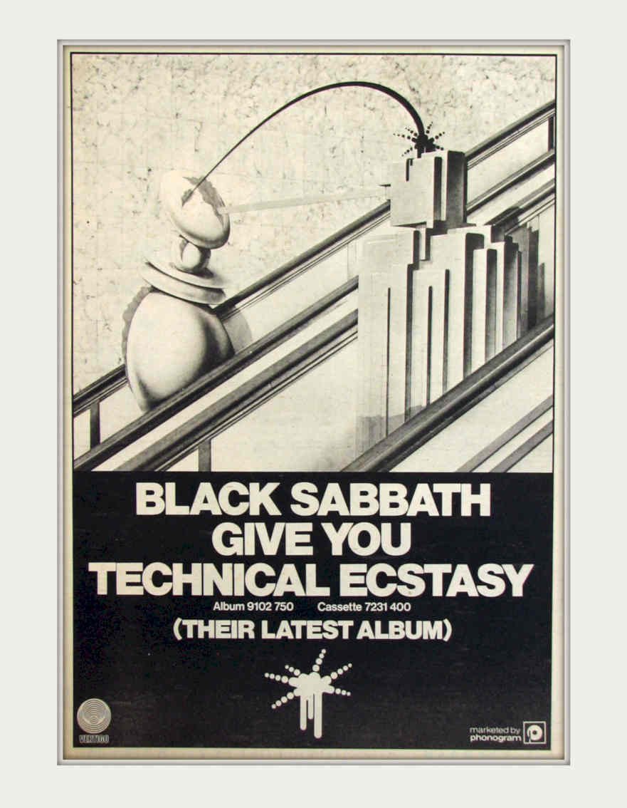 Black Sabbath Technical Vintage Retro Advert Poster A4 Photo Print 2