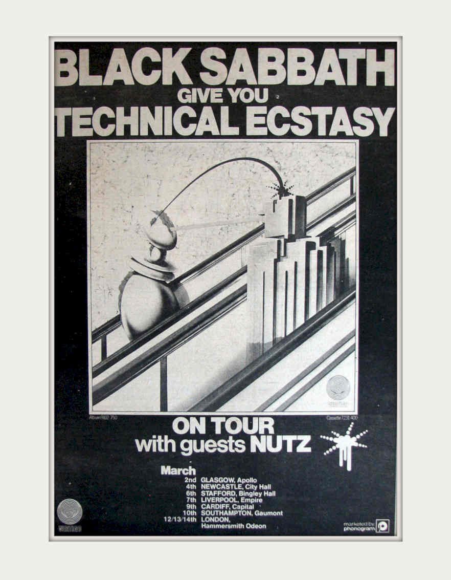 Black Sabbath Technical Vintage Retro Advert Poster A4 Photo Print