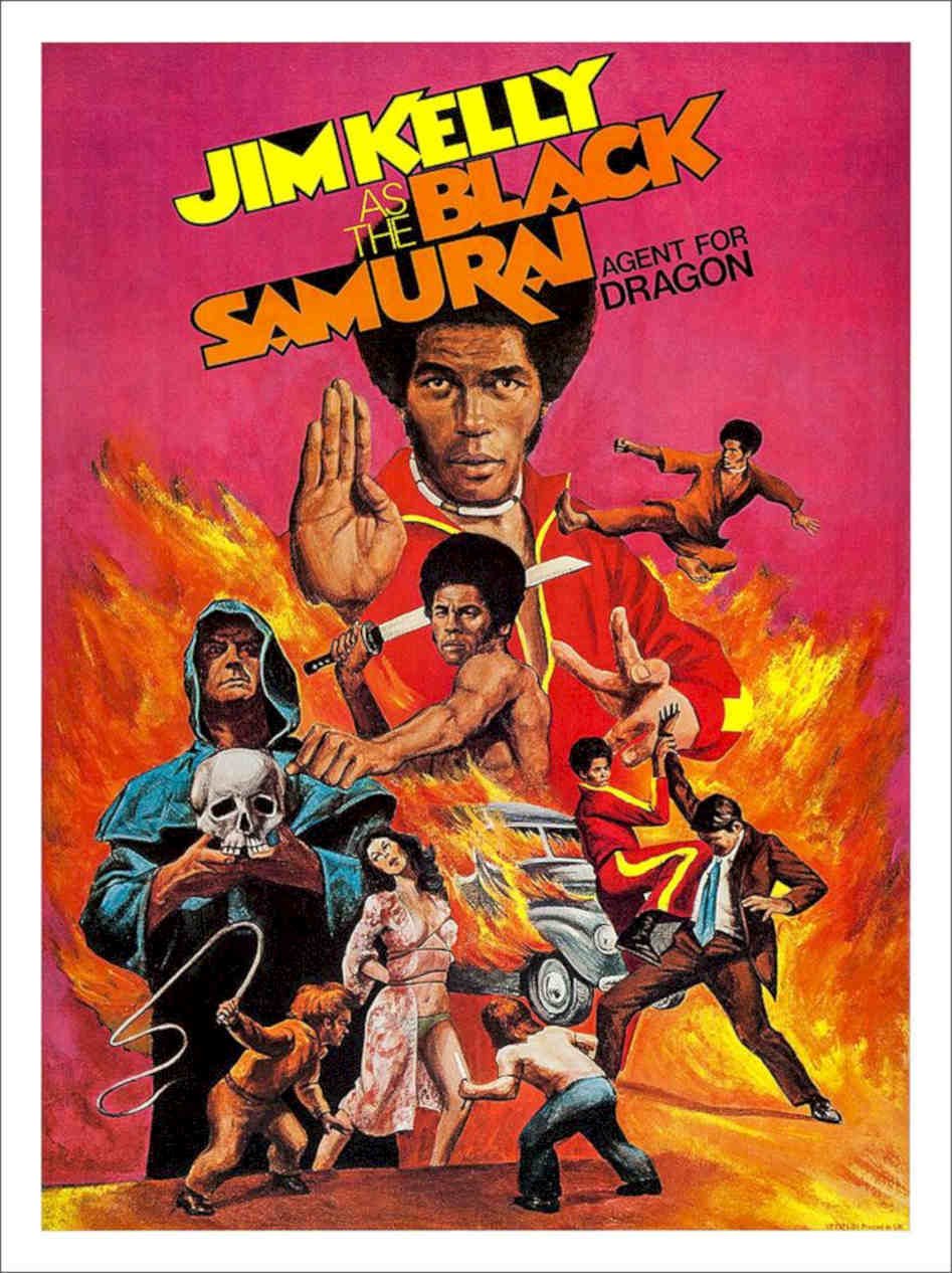 Black Samurai Jim Kelly Vintage Retro Advert Poster A4 Photo Print