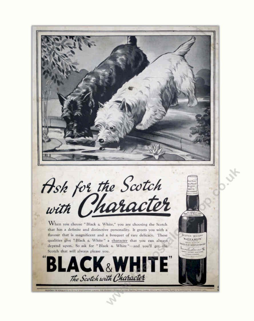 Black White Hound Vintage Retro Advert Poster A4 Photo Print