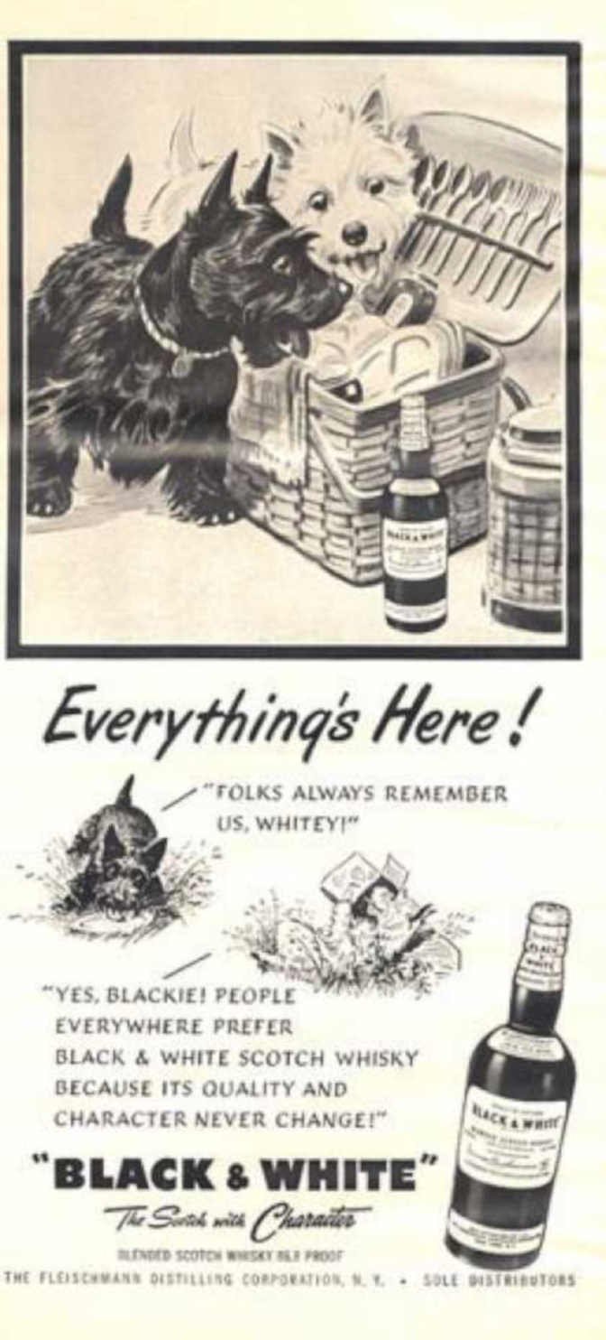 Black White Scotch 3 Vintage Retro Advert Ads A4 Photo Print