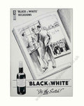 Black White Scotch 3 Vintage Retro Advert Poster A4 Photo Print