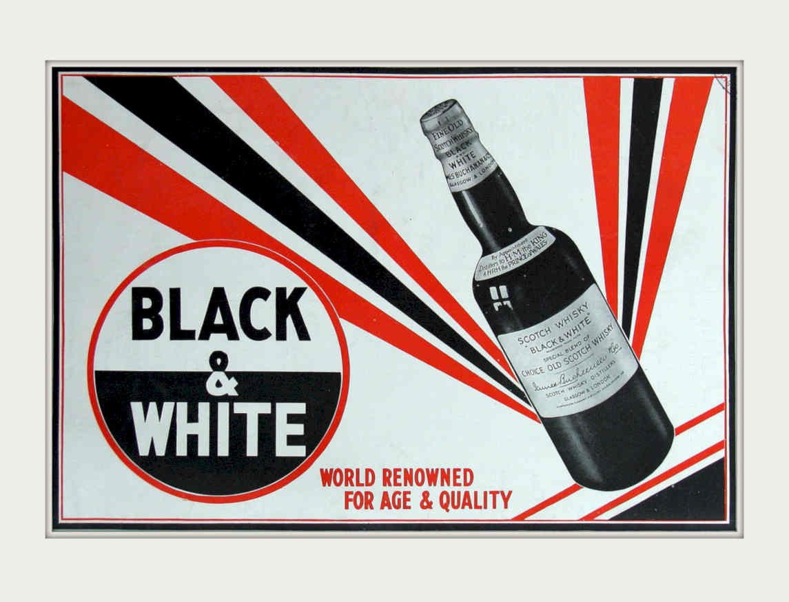 Black White Scotch Vintage Retro Advert Poster A4 Photo Print
