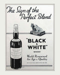 Black White Whisky Vintage Retro Advert Poster A4 Photo Print