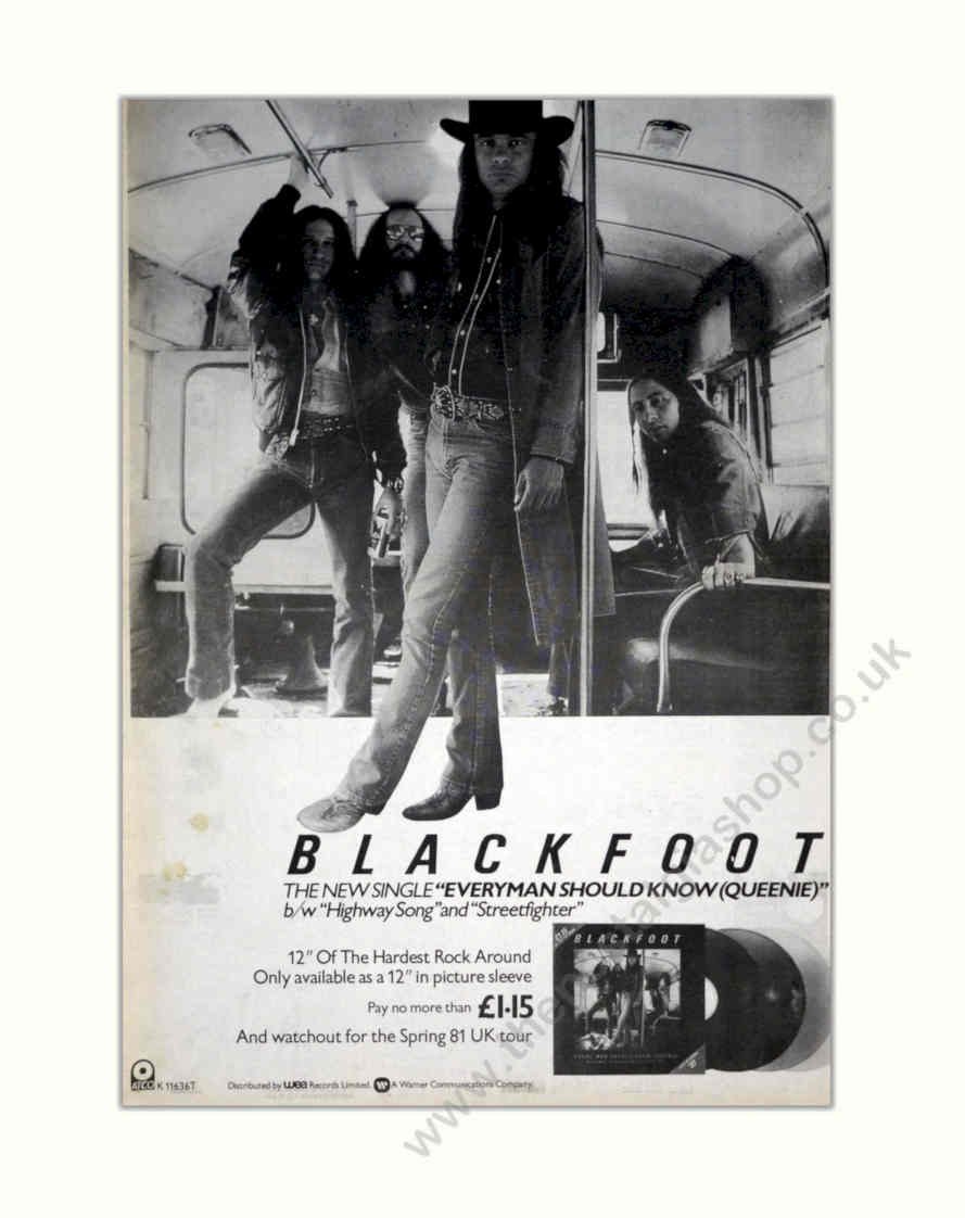 Blackfoot Queenies Poster Vintage Retro Advert Poster A4 Photo Print