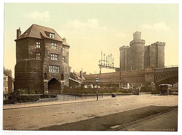 Blackgate and Castle Newcastle on Tyne Vintage A4 Photo Print