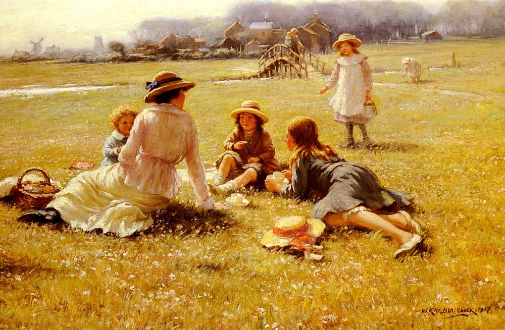 Blacklock William Kay A Picnic Party Art A4 Photo Print