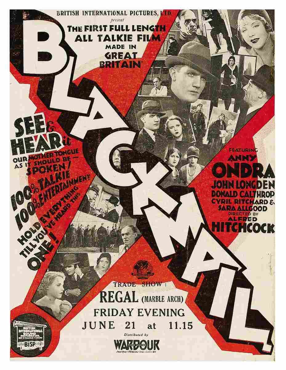 Blackmail 1929 01  film star poster A4 Photo Print